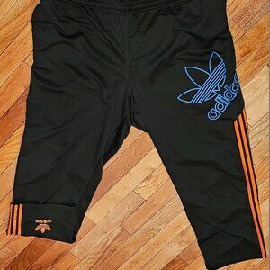 SIZE XXL ADIDAS SPORT ATHLETIC TRACK PANTS JOGGER BLACK ORANGE OUTERWEAR